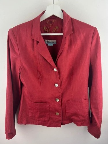 Rust tailored embroidered - rust,