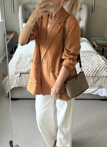 Linen blend oversized - oversized, jacket