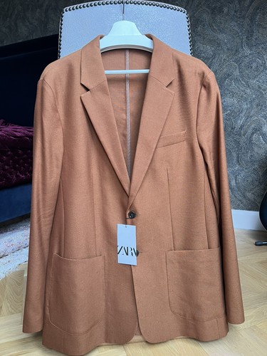 Zara linen blend blazer - zara,