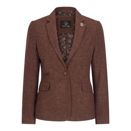 Women rust brown wool - brown,